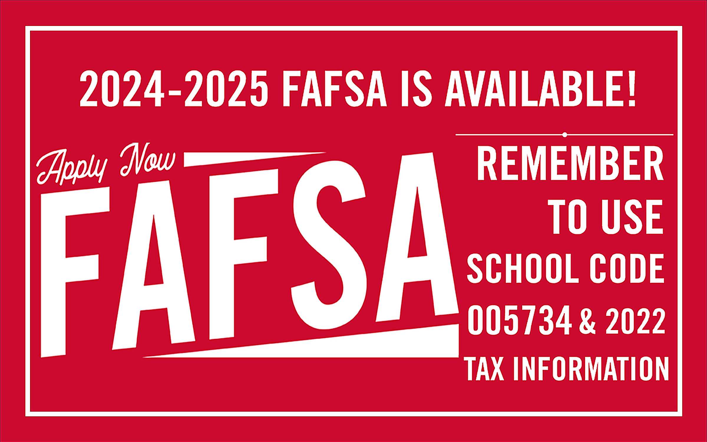 FAFSA Available