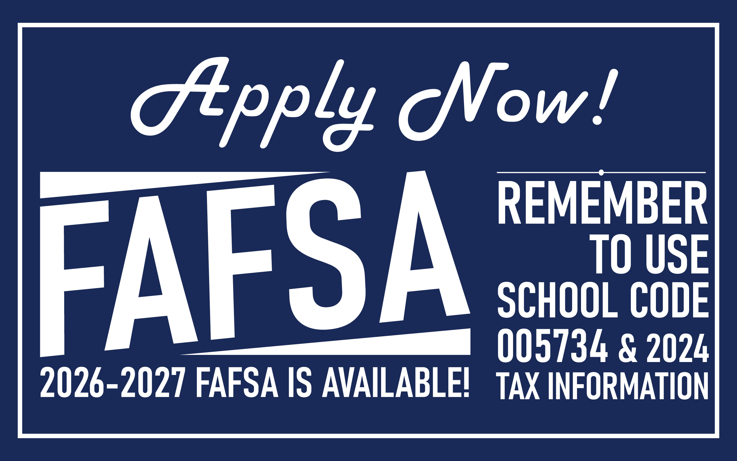 FAFSA Available
