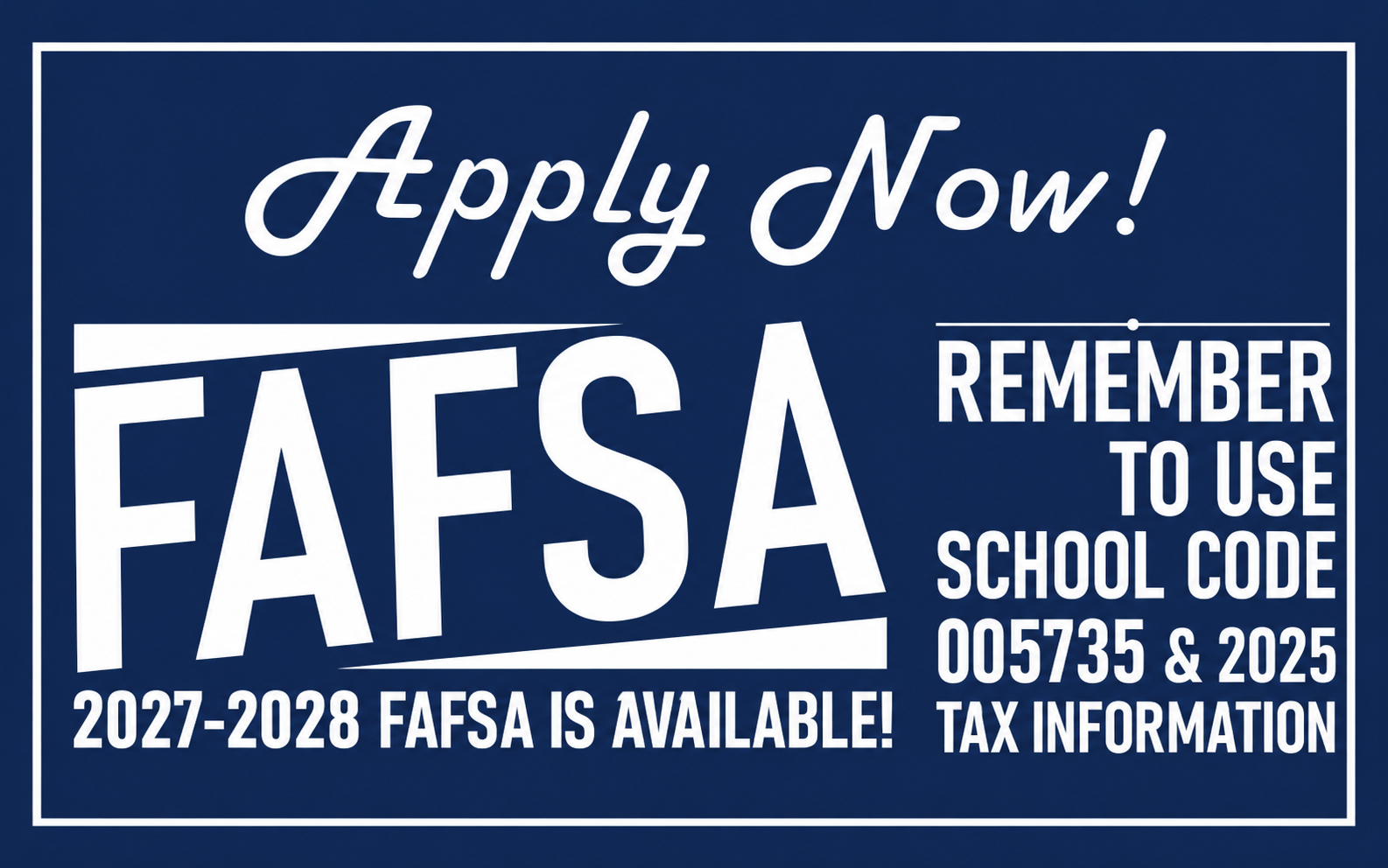 FAFSA Available